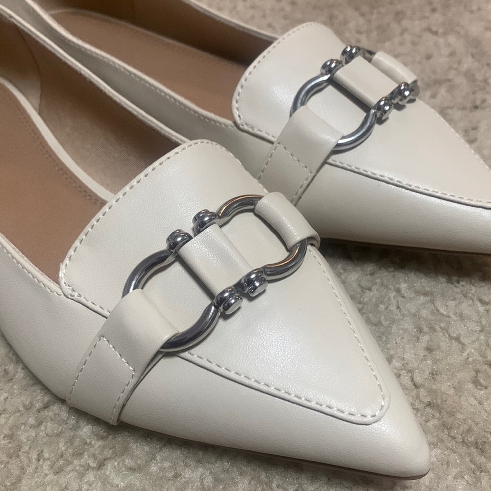 ASOS  Design Legit Snaffle Loafer Ballet Flats In Bone